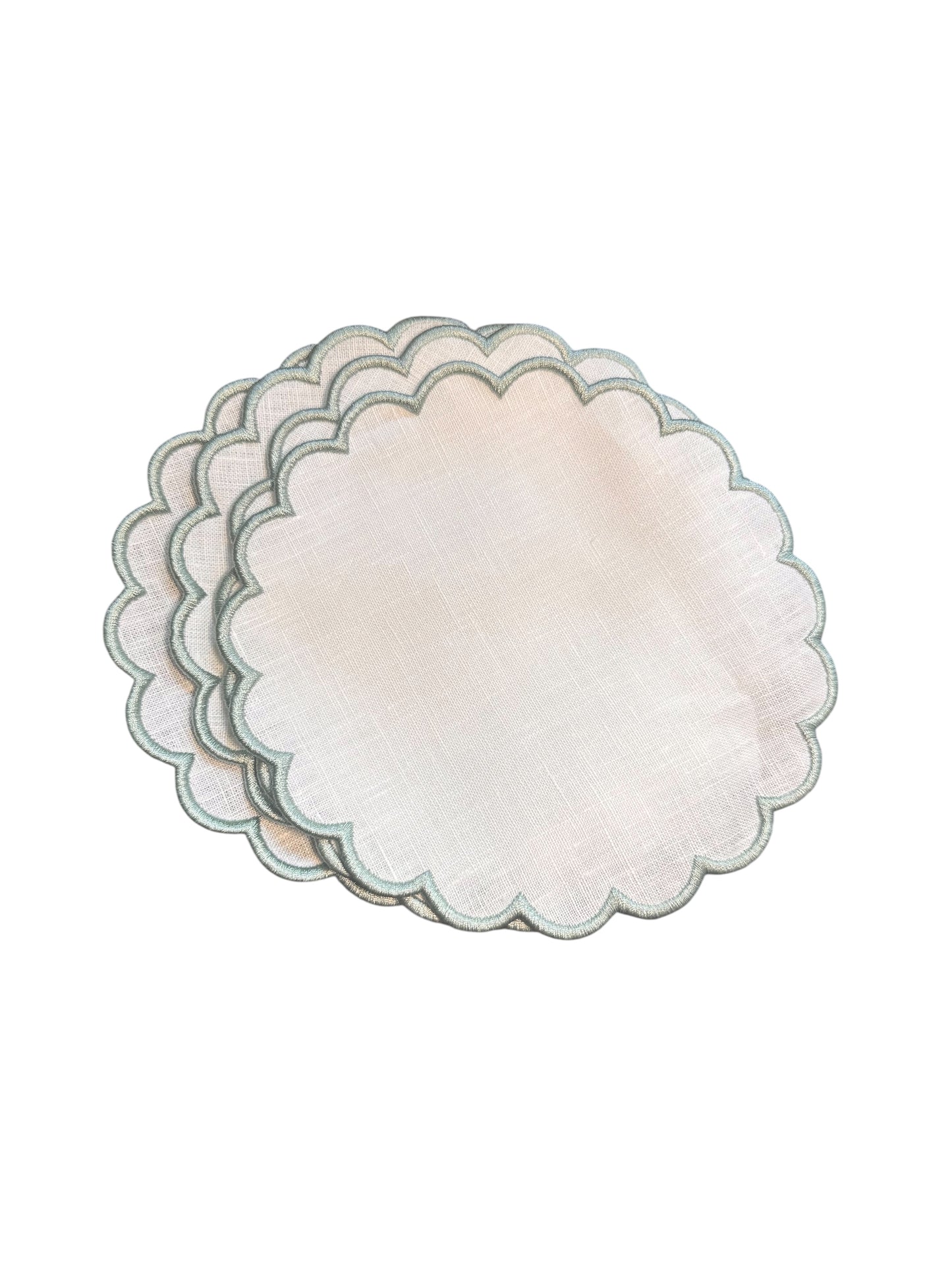 Scalloped Cocktail Napkins (Set of 4)