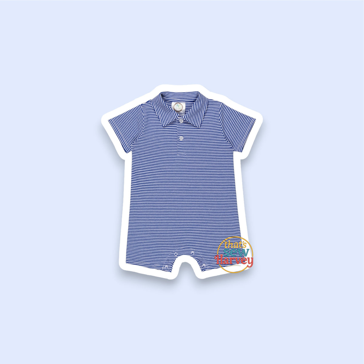 Short Sleeve Polo Collared Romper