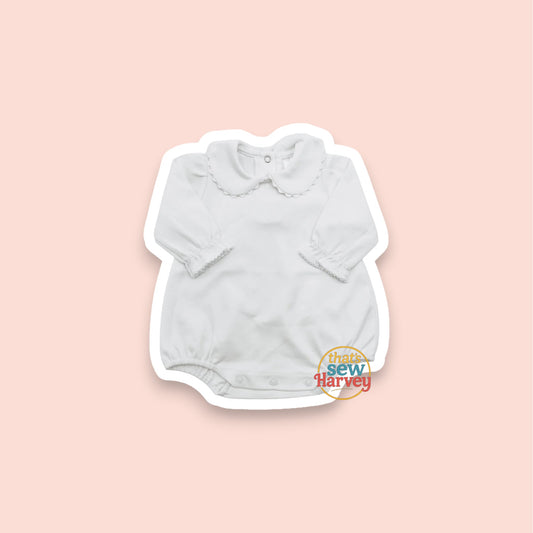 Long Sleeve Scalloped Peter Pan Bubble