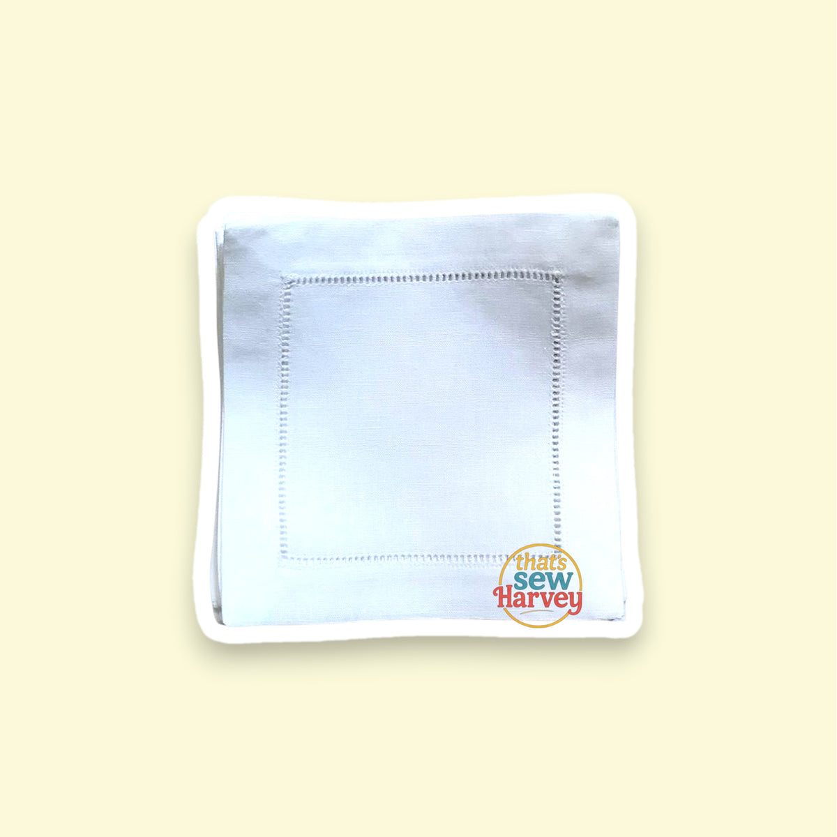 Hemstitch Cocktail Napkins (Set of 4)