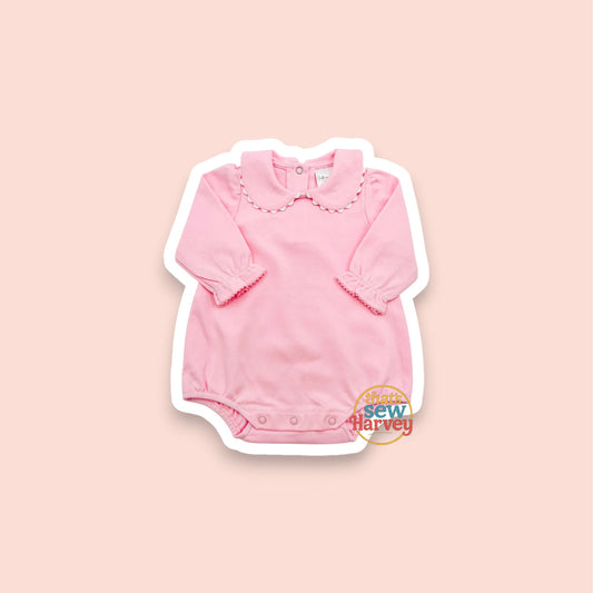 Long Sleeve Scalloped Peter Pan Bubble