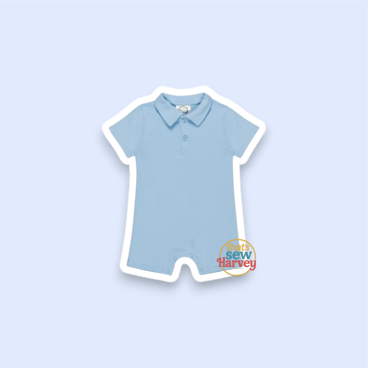 Short Sleeve Polo Collared Romper