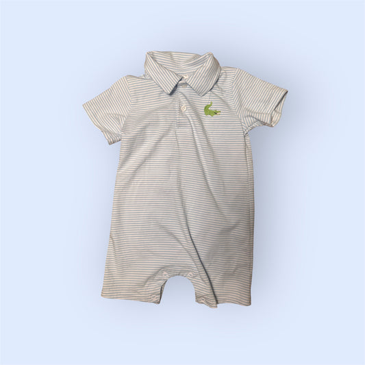Striped Alligator Romper