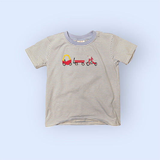 Striped Tee with Baby Toy Cars