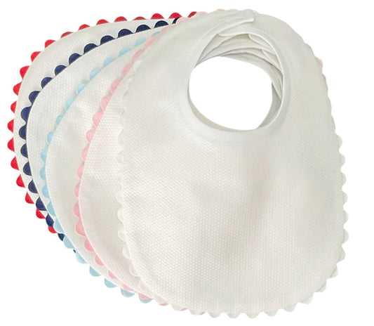 Baby Bib Scalloped Edge