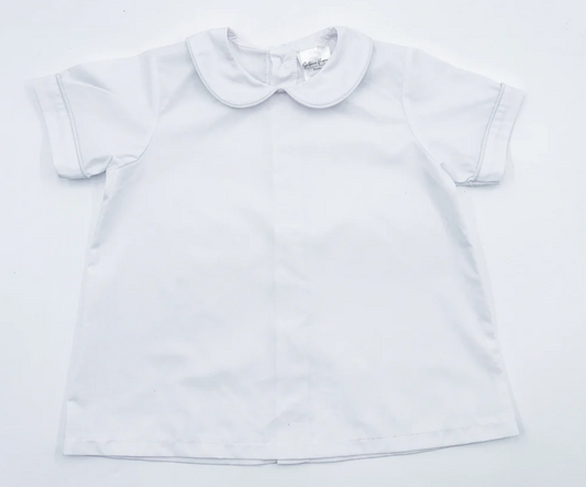 White Woven Peter Pan Dress Shirt x Southern Proper