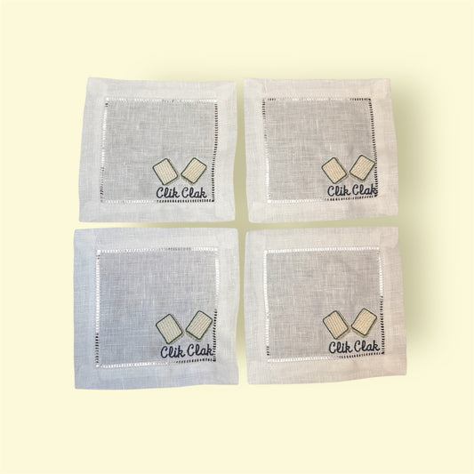 Clik Clak Mahjong Cocktail Napkins